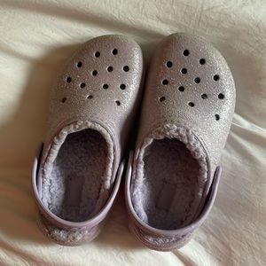Girls fleece lined crocs